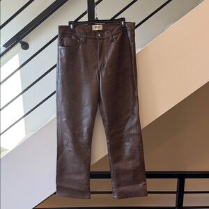 Agolde Chocolate Leather Pants